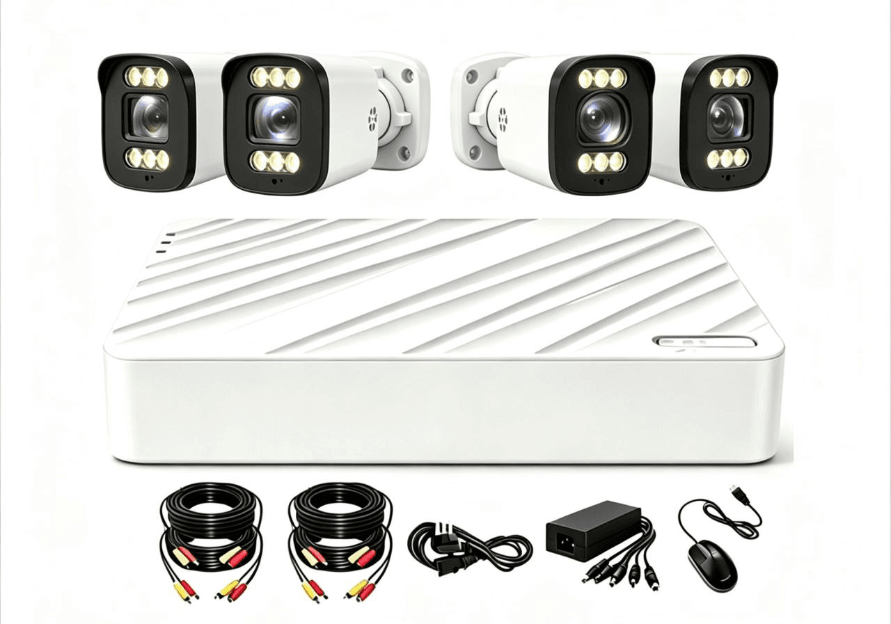 Komplekts: 4 IP kameras 8 MP + NVR